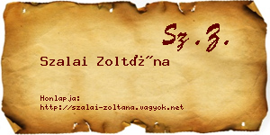 Szalai Zoltána névjegykártya